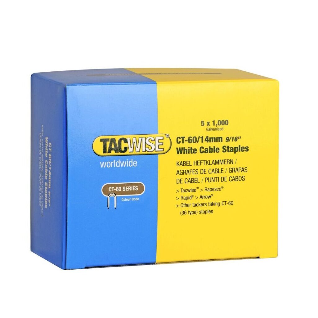 Tacwise CT-60 White Cable Staples pack