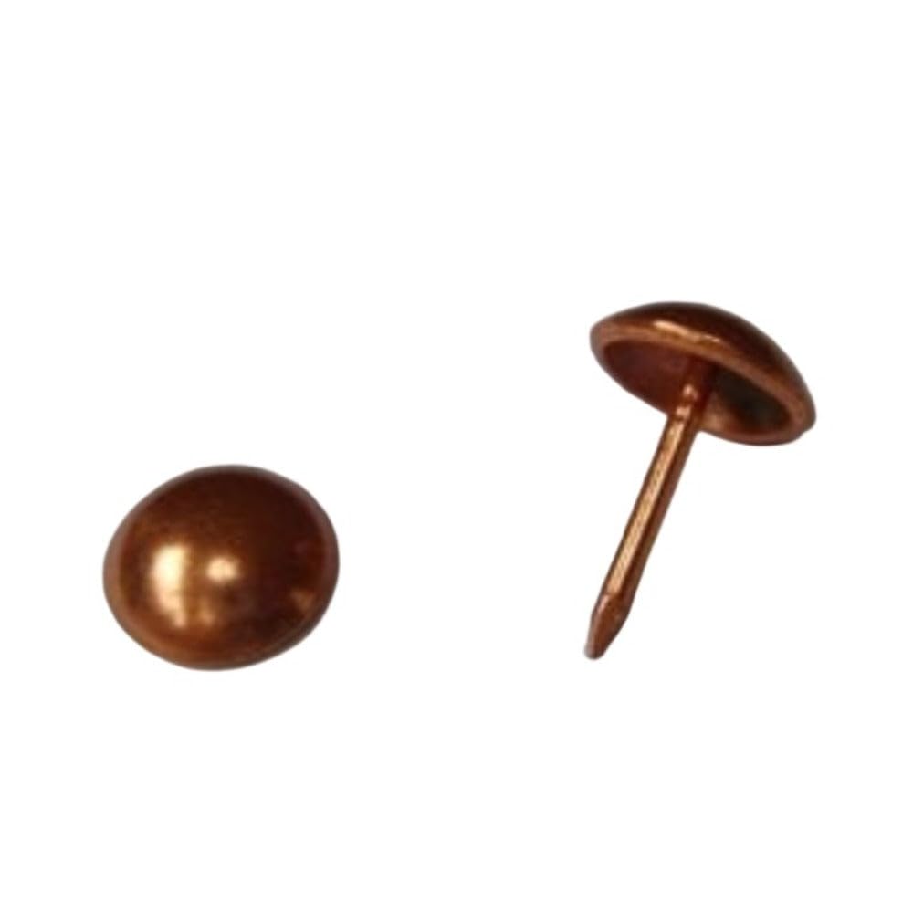 Black Barn Upholstery Supplies 10.5mm Head - 13mm Shank Upholstery Nails (1660) High Dome Nickel / 100 Nails
