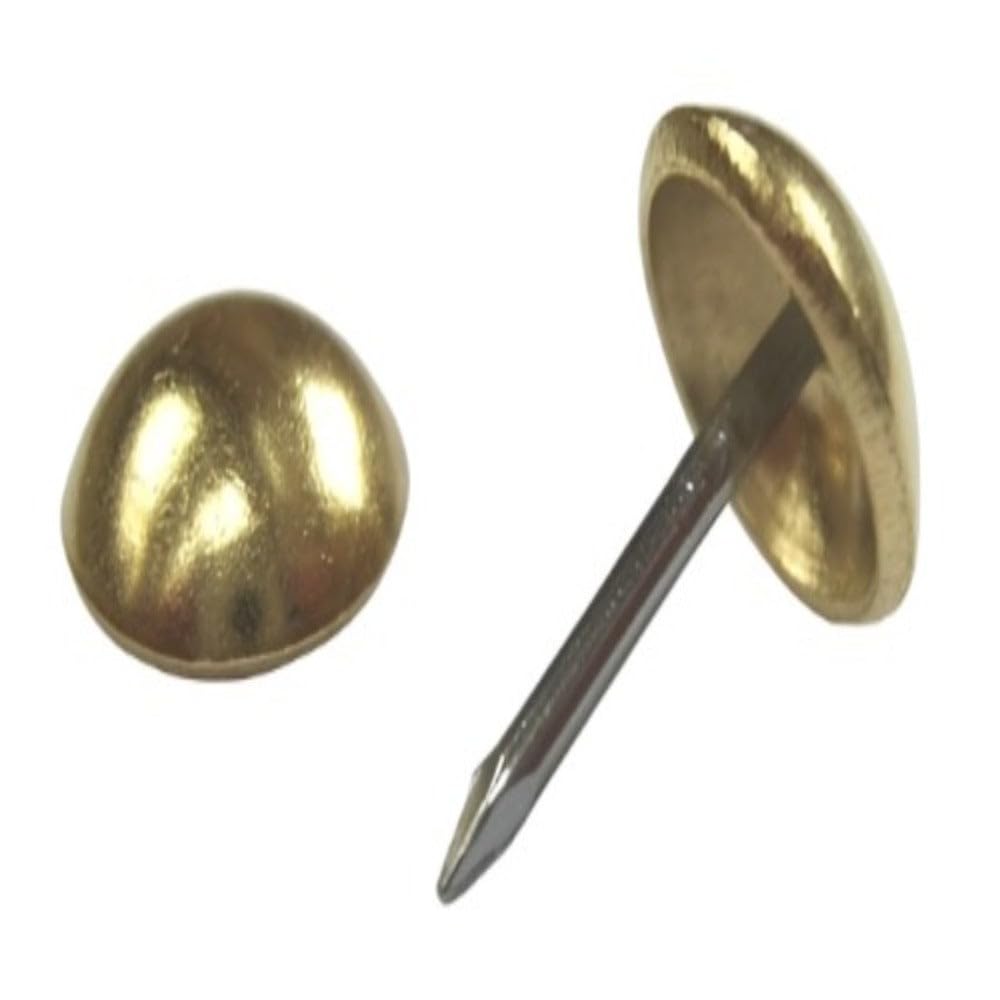 Black Barn Upholstery Supplies 10.5mm Head - 13mm Shank Upholstery Nails (1660) High Dome Nickel / 100 Nails
