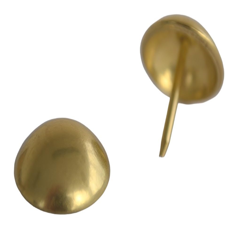 Black Barn Upholstery Supplies 10.5mm Head - 13mm Shank Upholstery Nails (1660) High Dome Antique on Steel / 100 Nails