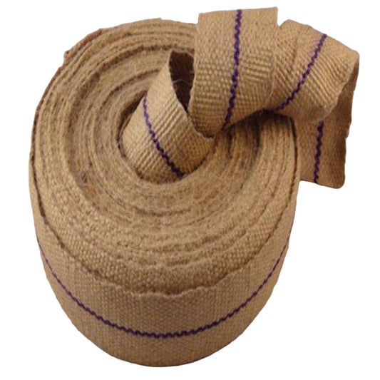 Green Line 12lb Jute Webbing per metre - Black Barn Upholstery Supplies