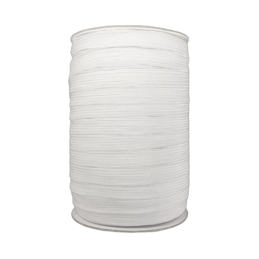 16 Cord 13mm Wide White Elastic - Black Barn Upholstery Supplies