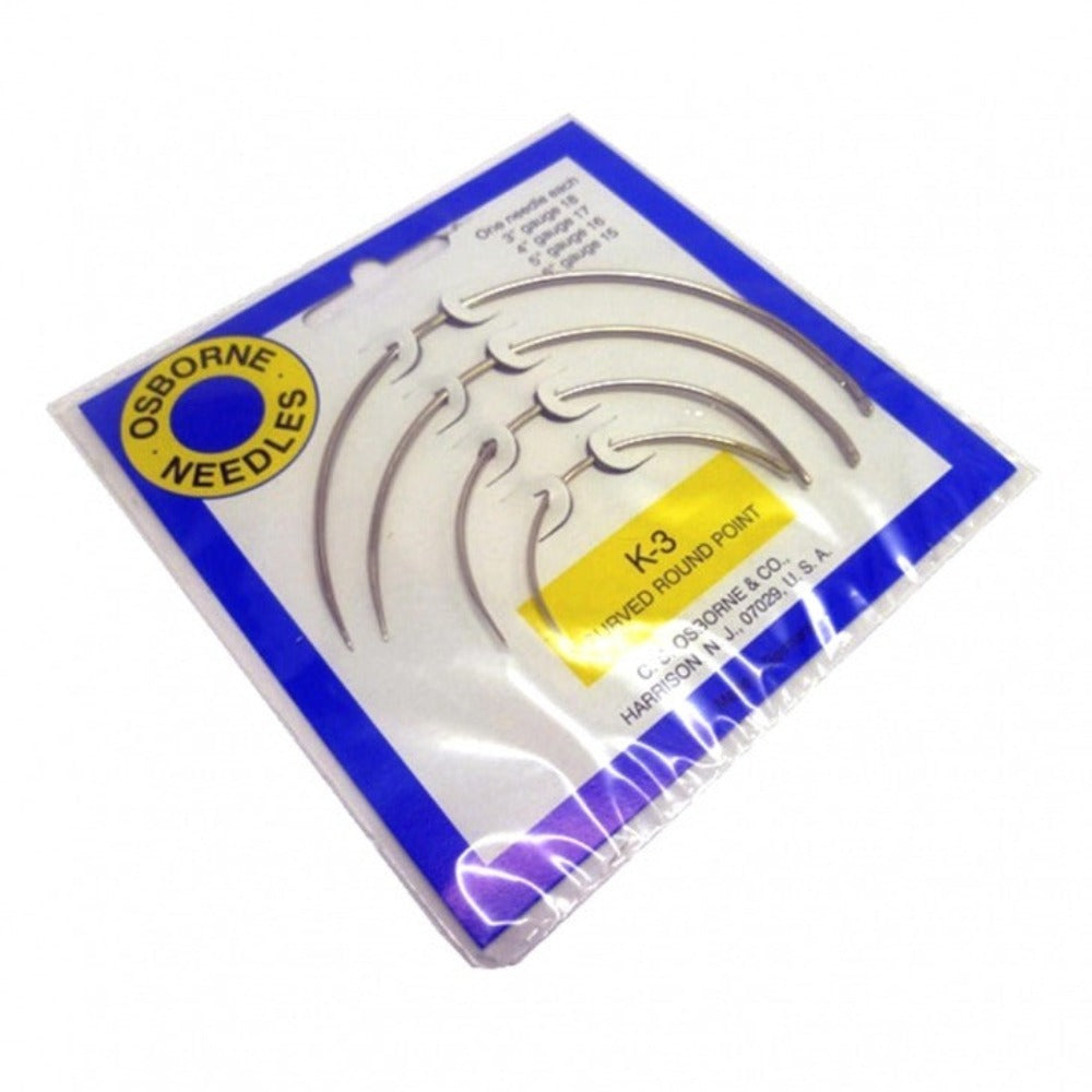 C.S. Osborne K3 Round Point Curved Needle Kit - Black Barn Upholstery Supplies