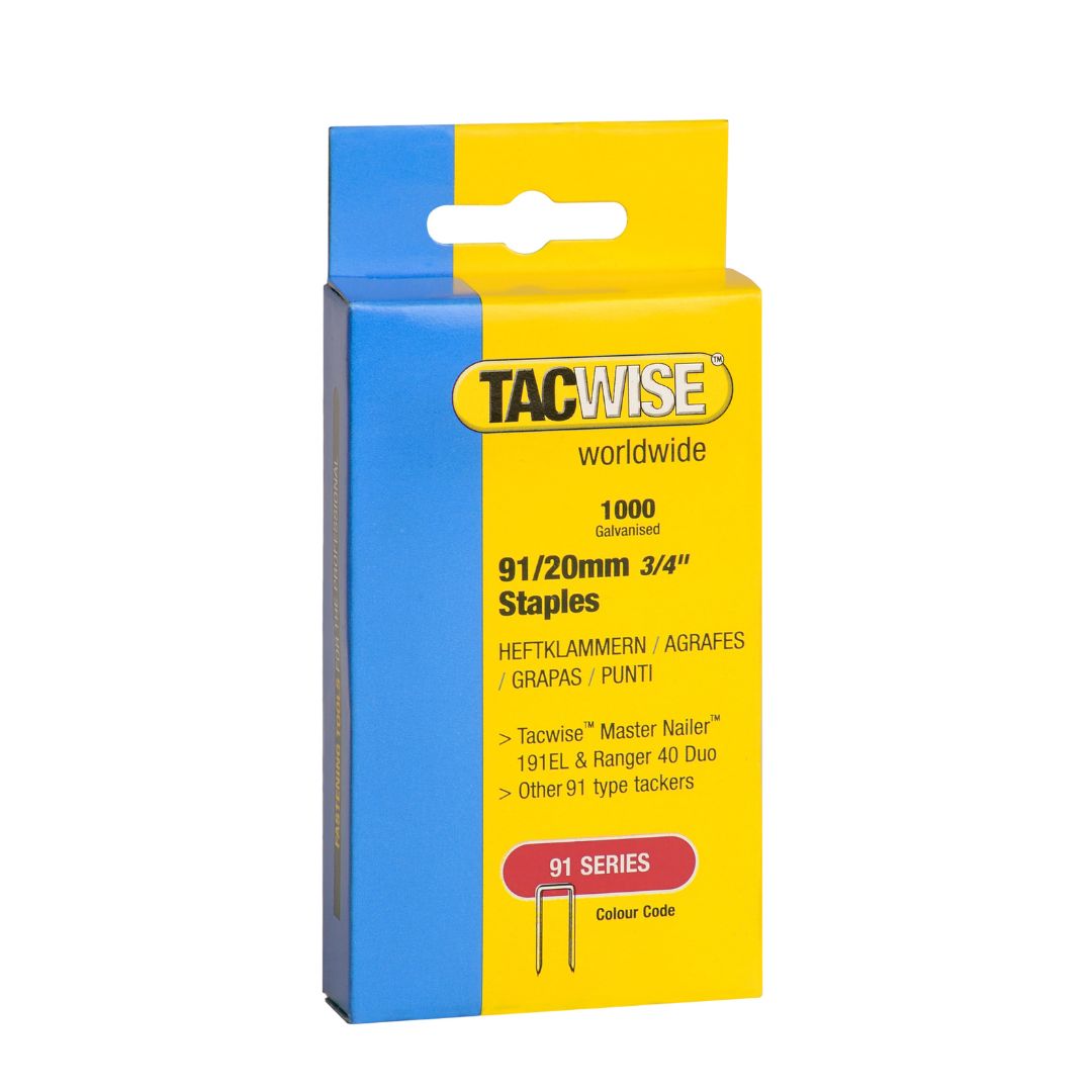 Tacwise Type 91 Galvanised Narrow Crown Staples box