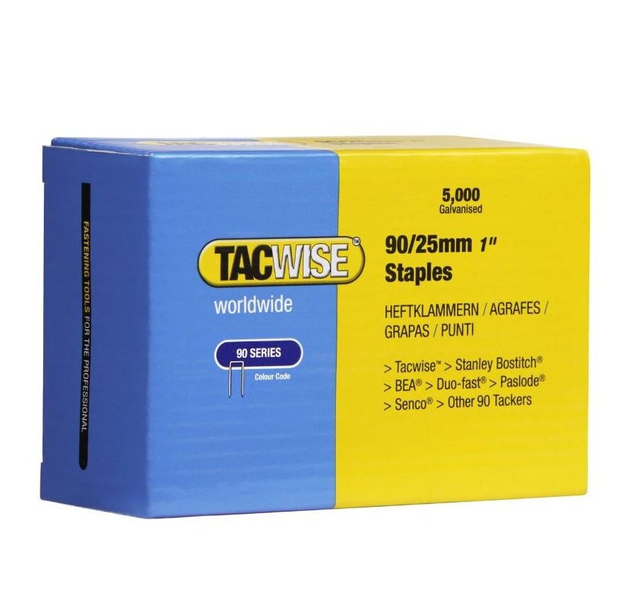 Tacwise Type 90 Galvanised Narrow Crown Staples box