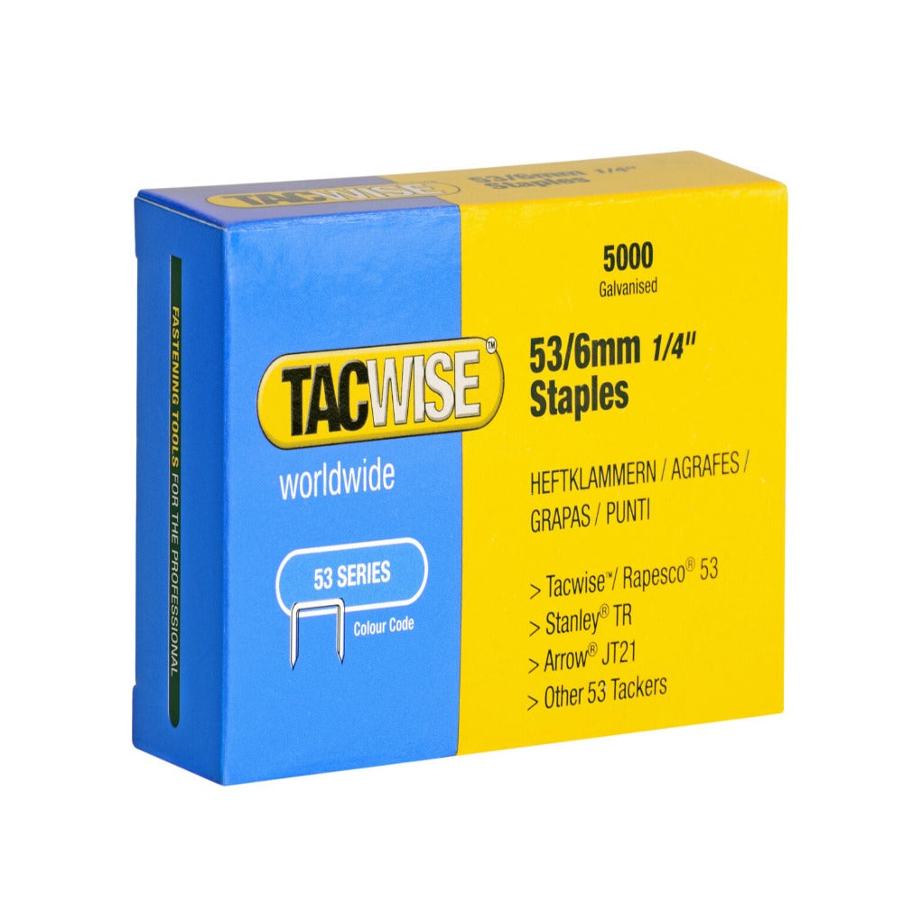 Type 53 Heavy Duty Galvanised Staples, Pack of 5000