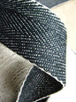 Herringbone Webbing (Black and White). 10m roll