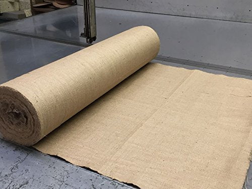 50m Long x 72 Inch (1.83m) Wide, 10oz Weight, Natural Hessian Jute Sack Fabric For Paint Balling, Screening, Weed Control