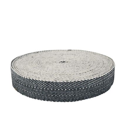Foam & Upholstery Warehouse Black & White Herringbone Webbing, Upholstery Webbing 2" Wide X 5 Mtr Roll