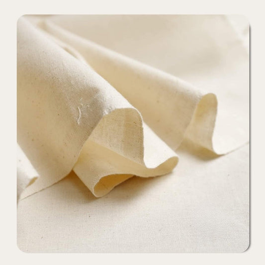 Calico 100% unbleached Cotton Fabric - 150cm wide medium weight cream colour - sold by the metre