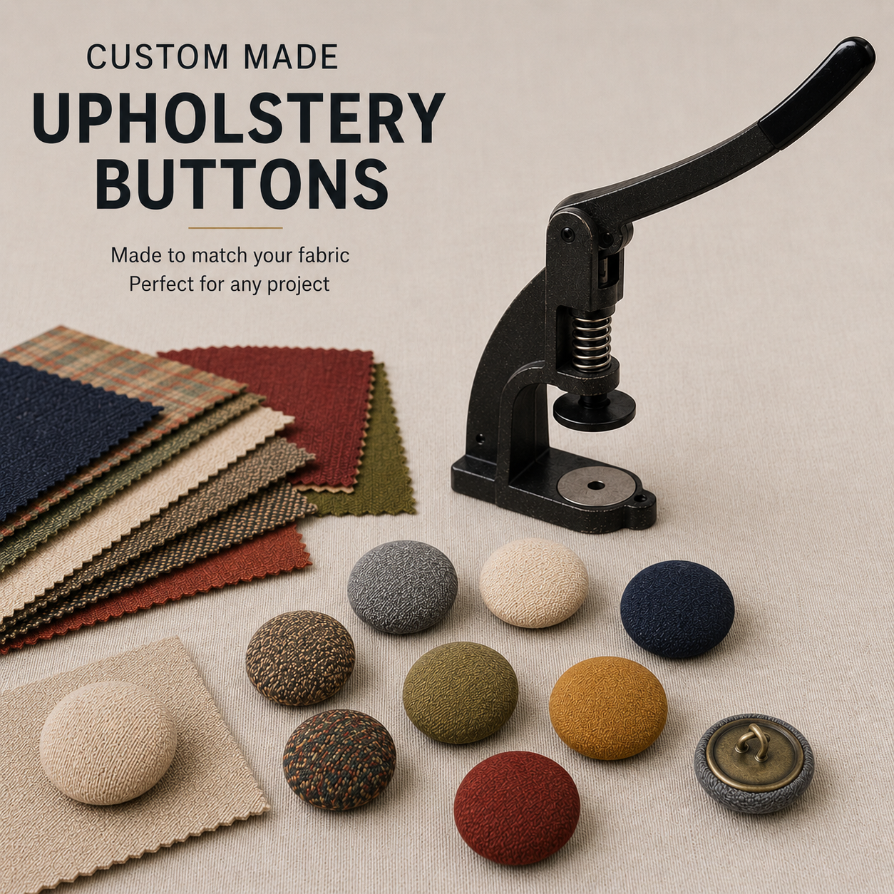 Custom Fabric Covered Buttons – Send Your Own Fabric