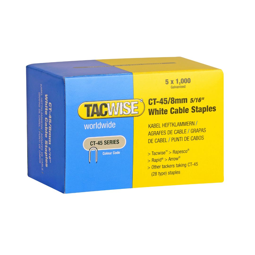 Tacwise CT-45 White Cable Staples pack