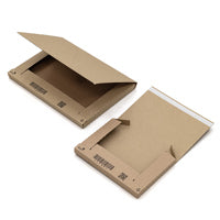 Large letter postal boxes, open and closed