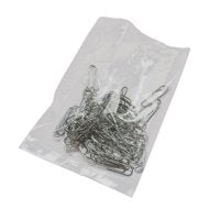 Clear polythene bag holding small parts
