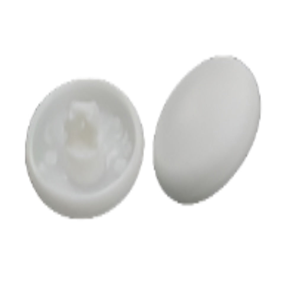 Easy Cover Buttons - White Plastic - Black Barn Upholstery Supplies