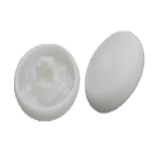 Easy Cover Buttons - White Plastic - Black Barn Upholstery Supplies