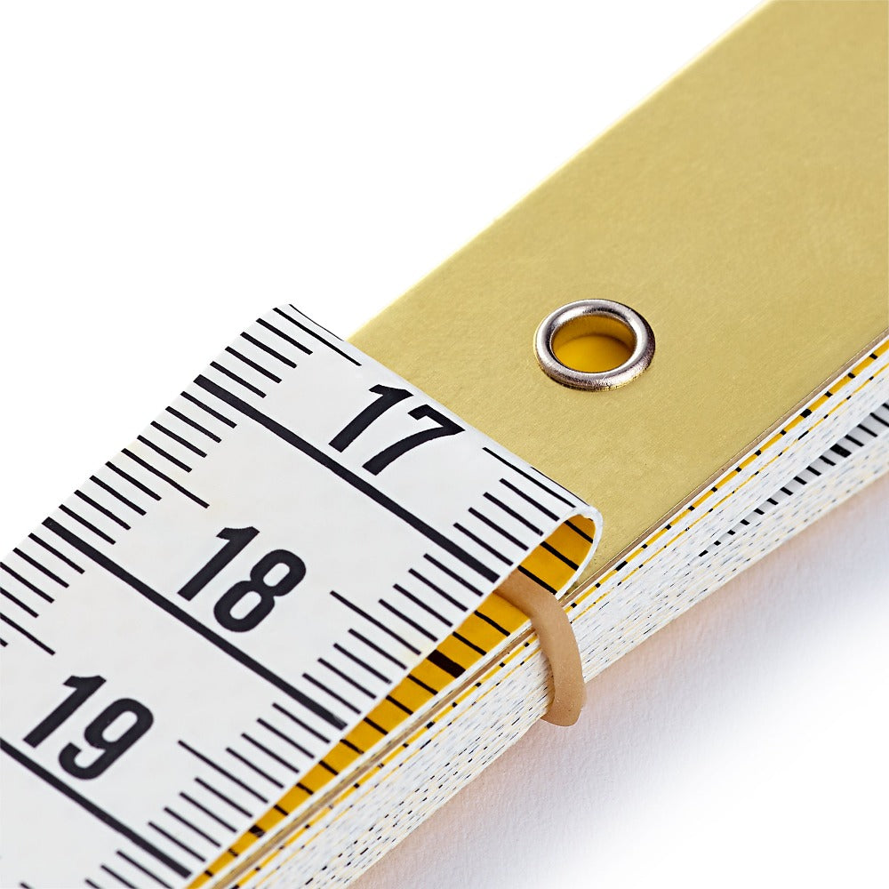 Tape Measure Profi with Metal Washer, 150cm/60inch - Black Barn Upholstery Supplies