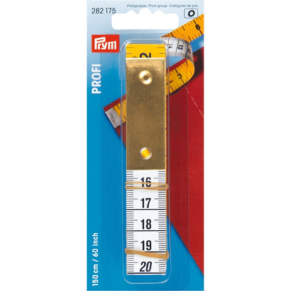 Tape Measure Profi with Metal Washer, 150cm/60inch - Black Barn Upholstery Supplies
