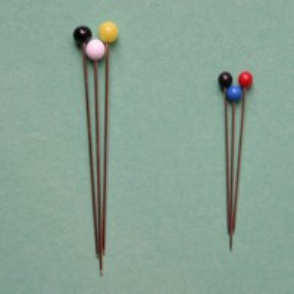 Glass Headed Pins - Black Barn Upholstery Supplies