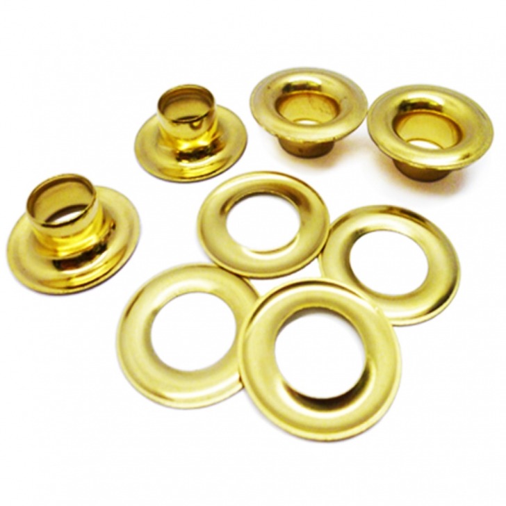Solid Brass Sail Eyelets/Grommets - Black Barn Upholstery Supplies