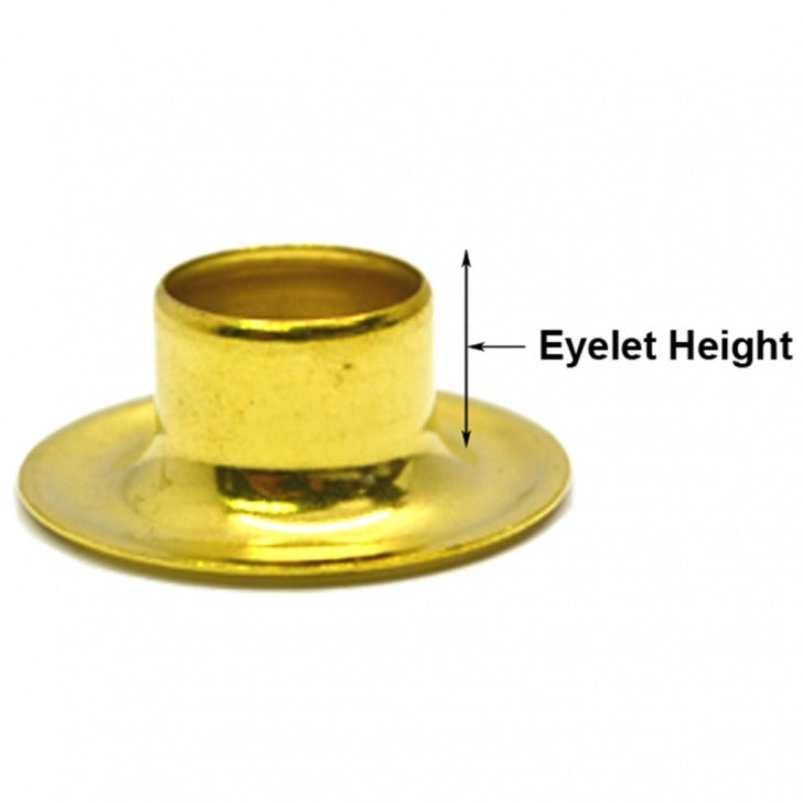 Solid Brass Sail Eyelets/Grommets - Black Barn Upholstery Supplies
