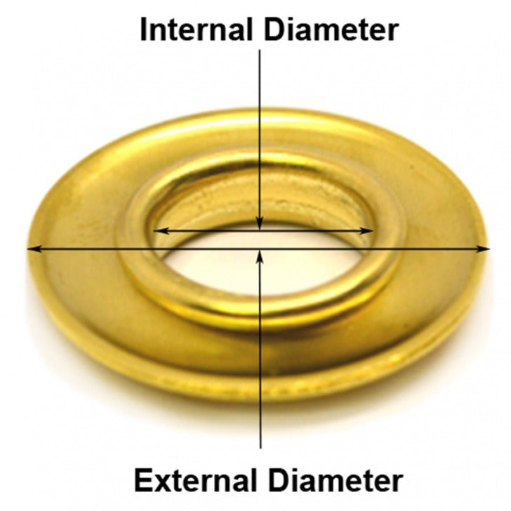 Solid Brass Sail Eyelets/Grommets - Black Barn Upholstery Supplies